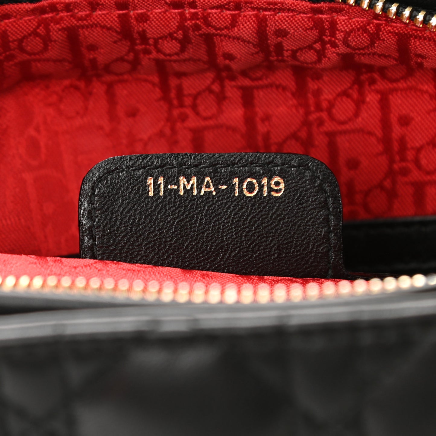 Lambskin Cannage Large Lady Dior Black
