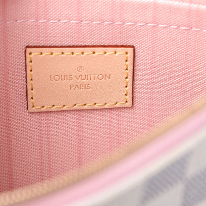 Louis Vuitton Damier Azur Neverfull MM GM Pochette Rose Ballerine 6 of 8