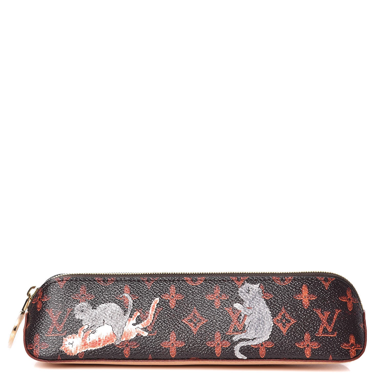 Louis Vuitton Catogram Elizabeth Pouch Orange Marron 1 of 7