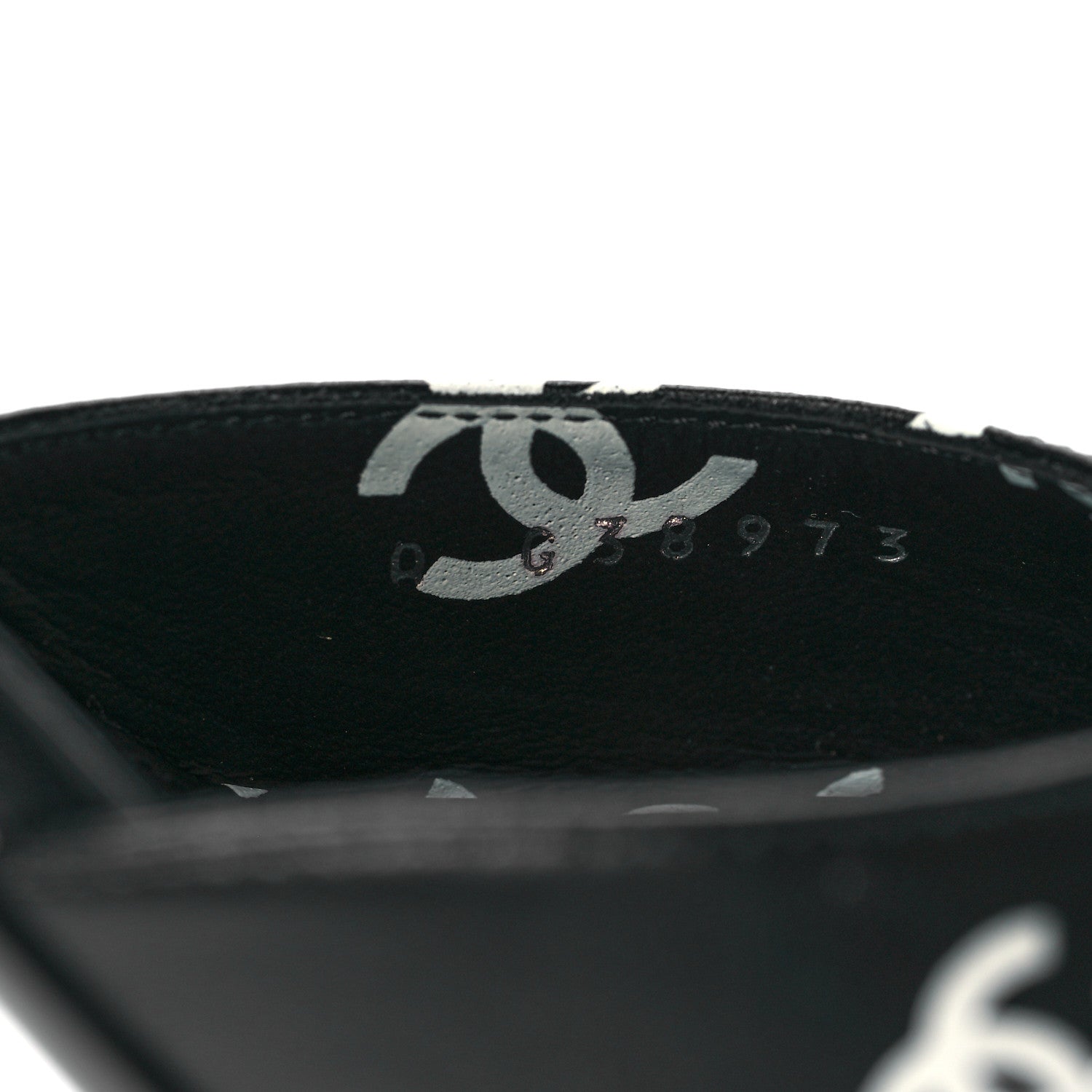 Chanel Lambskin Printed CC Sandals 39.5 Black White 9 of 10