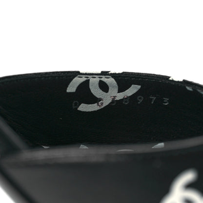 Chanel Lambskin Printed CC Sandals 39.5 Black White 9 of 10