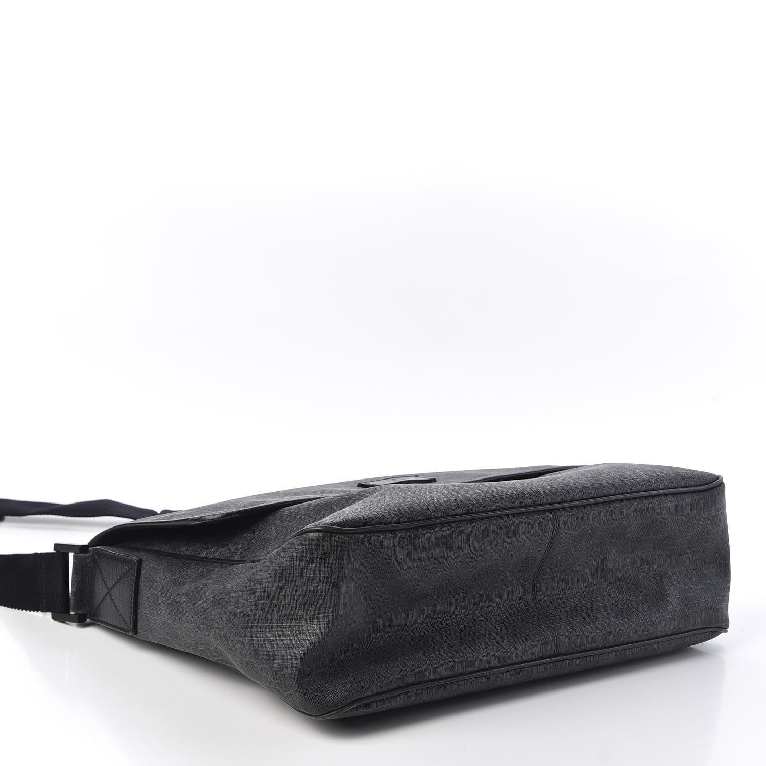 Gucci GG Plus Monogram Medium Flap Messenger Bag Black 3 of 10