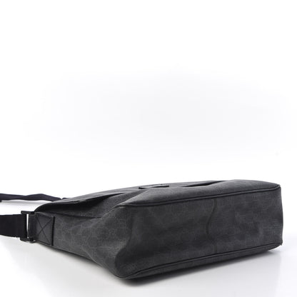 Gucci GG Plus Monogram Medium Flap Messenger Bag Black 3 of 10