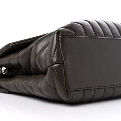 Saint Laurent Calfskin Y Quilted Monogram Medium Loulou Chain Satchel Asphalt 9 of 15