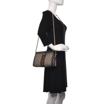 Gucci GG Supreme Monogram Web Small Ophidia Chain Shoulder Bag Brown 2 of 10