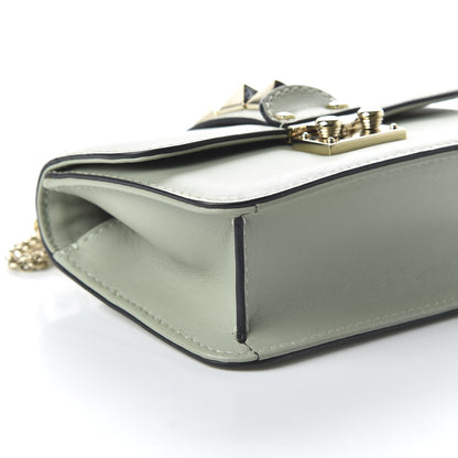 Valentino Garavani Vitello Mini Glam Lock Rockstud Flap Water Green 10 of 19