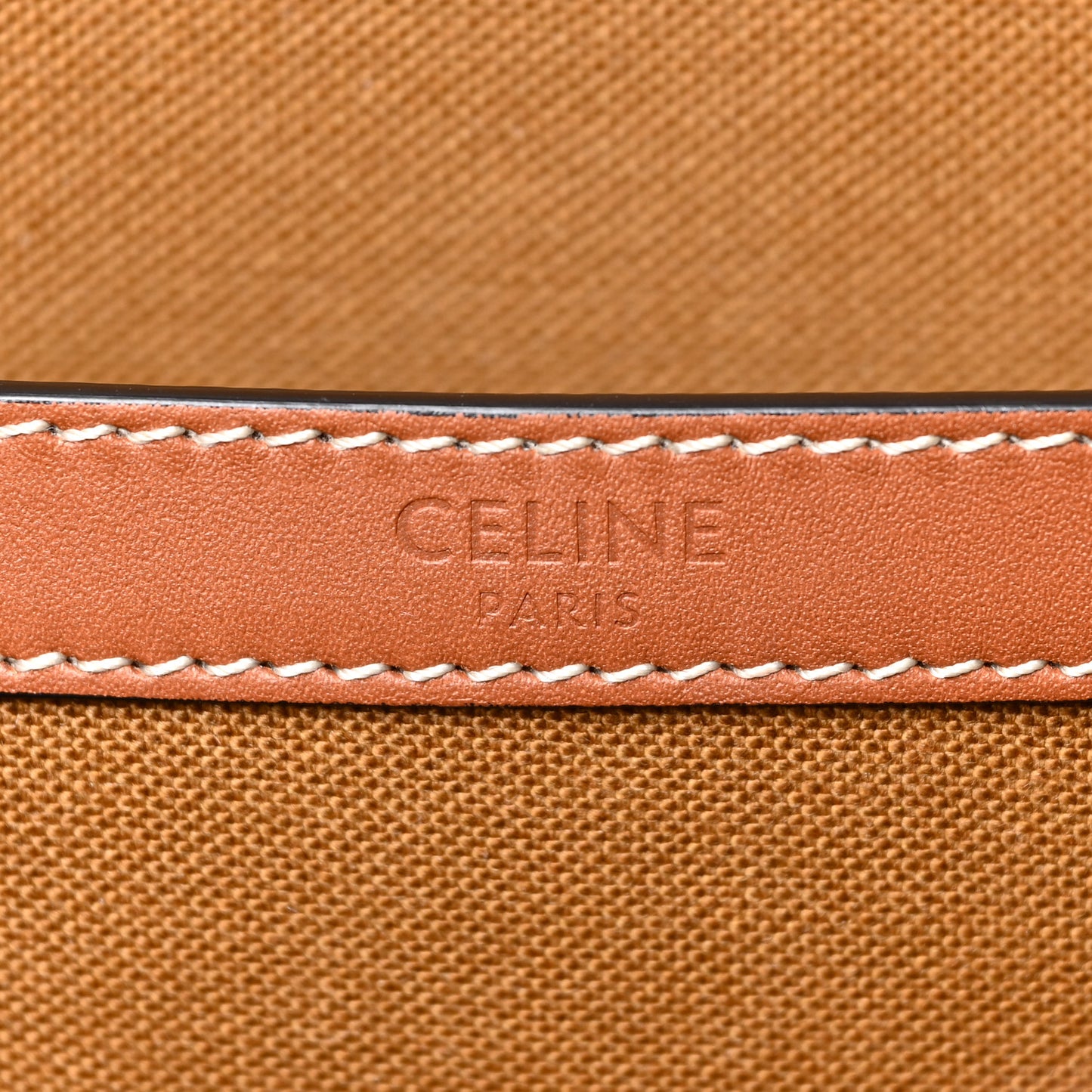 Triomphe Canvas Calfskin Medium Cabas Bag Tan