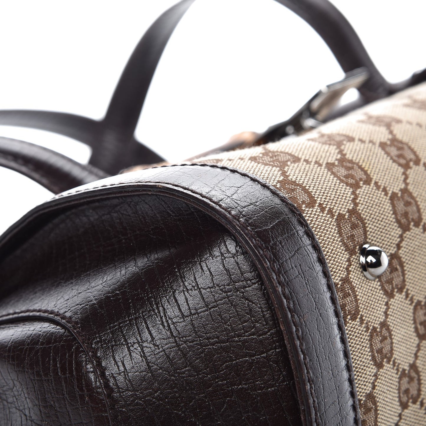Monogram Bamboo Bullet Handbag Brown
