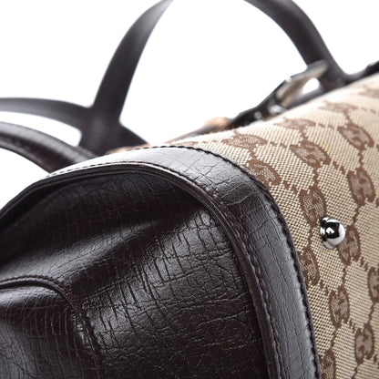 Gucci Monogram Bamboo Bullet Handbag Brown 13 of 15