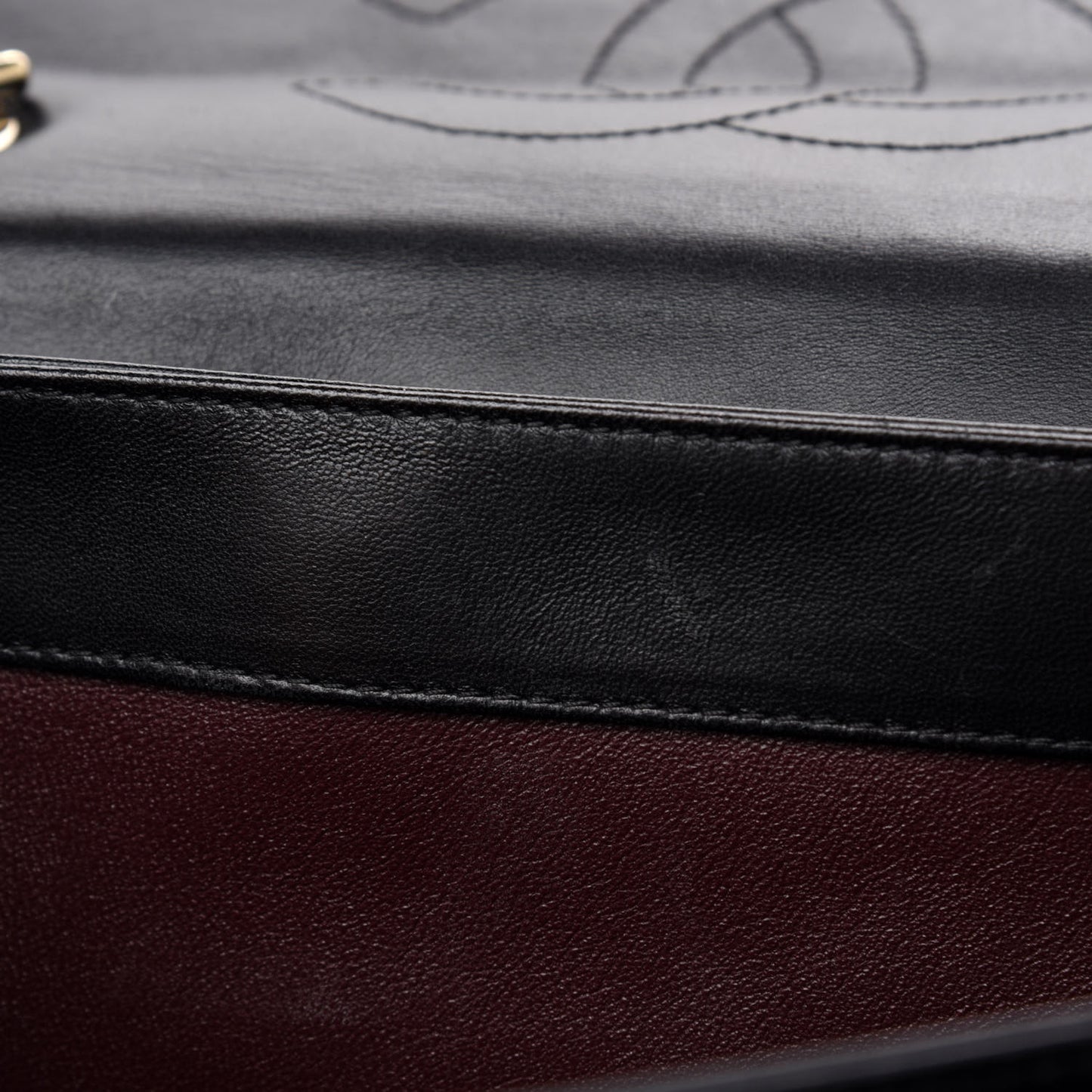 Lambskin Quilted Large Trendy CC Dual Handle Flap Bag Black