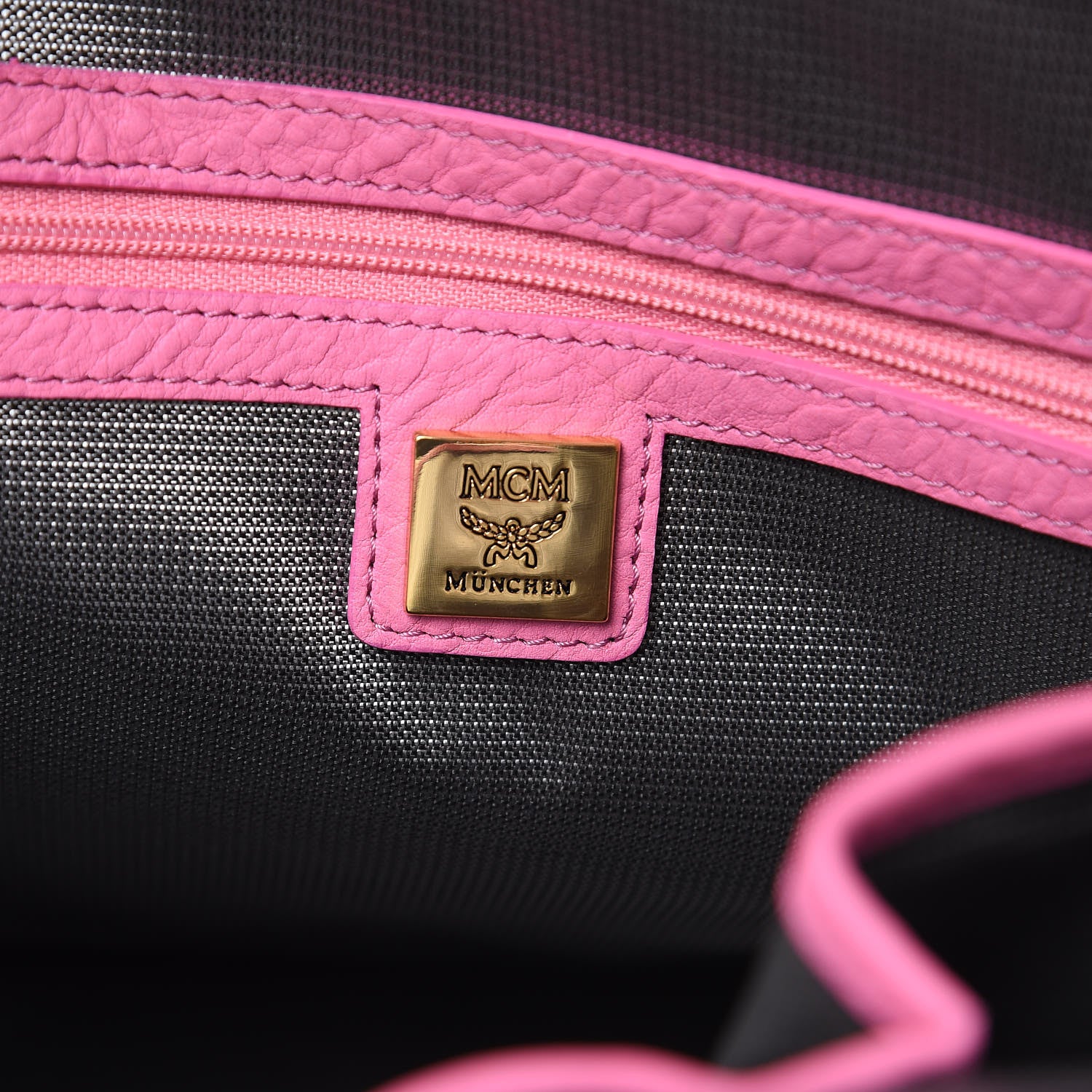 MCM Visetos Medium Side Studs Stark Backpack Pink 6 of 10