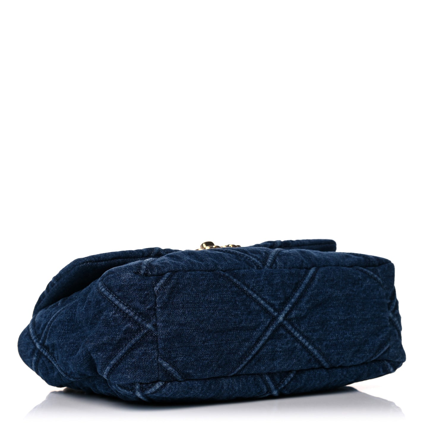 Denim Quilted Medium Chanel 19 Flap Blue