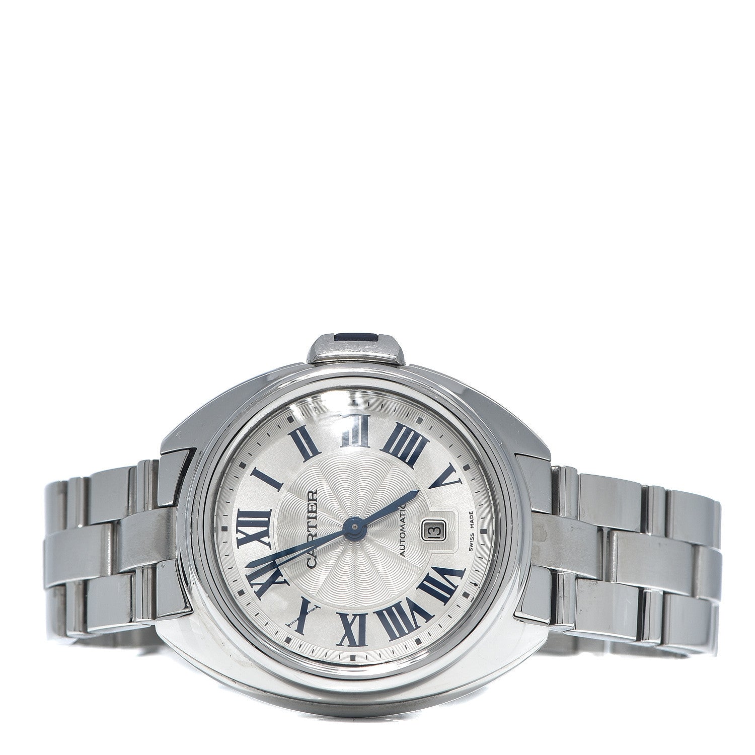 Cartier Stainless Steel 31mm Cle De Automatic Watch 3 of 9