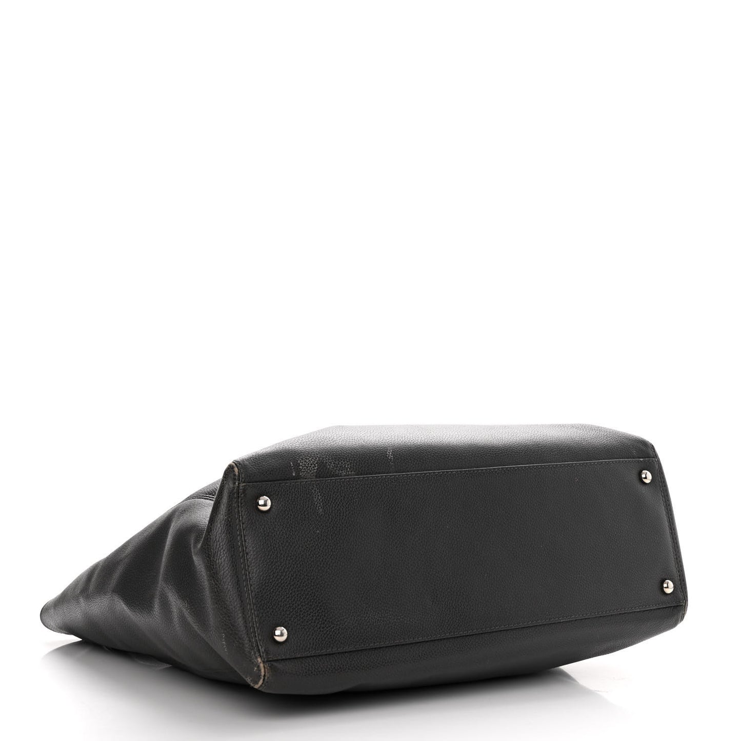 Calfskin Tall Cerf Tote Dark Grey