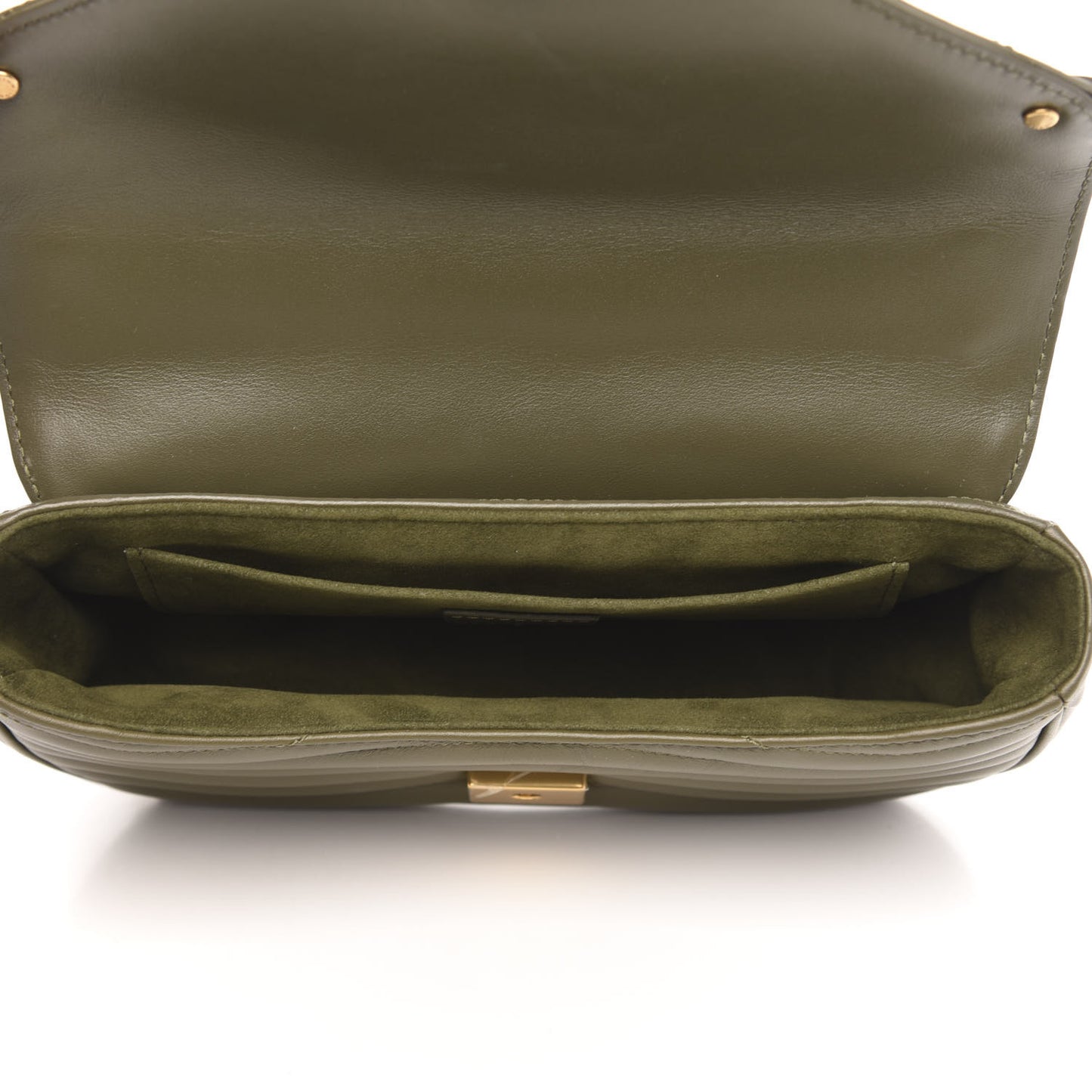Calfskin New Wave Chain MM Kaki