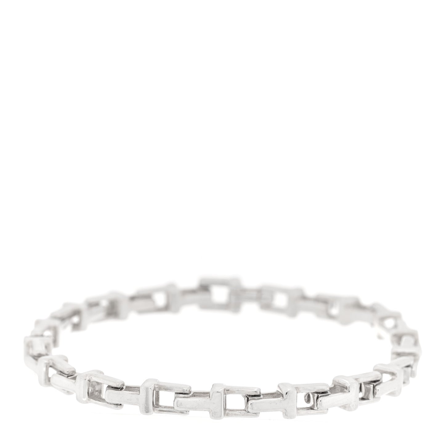 Sterling Silver T Link Chain Bracelet