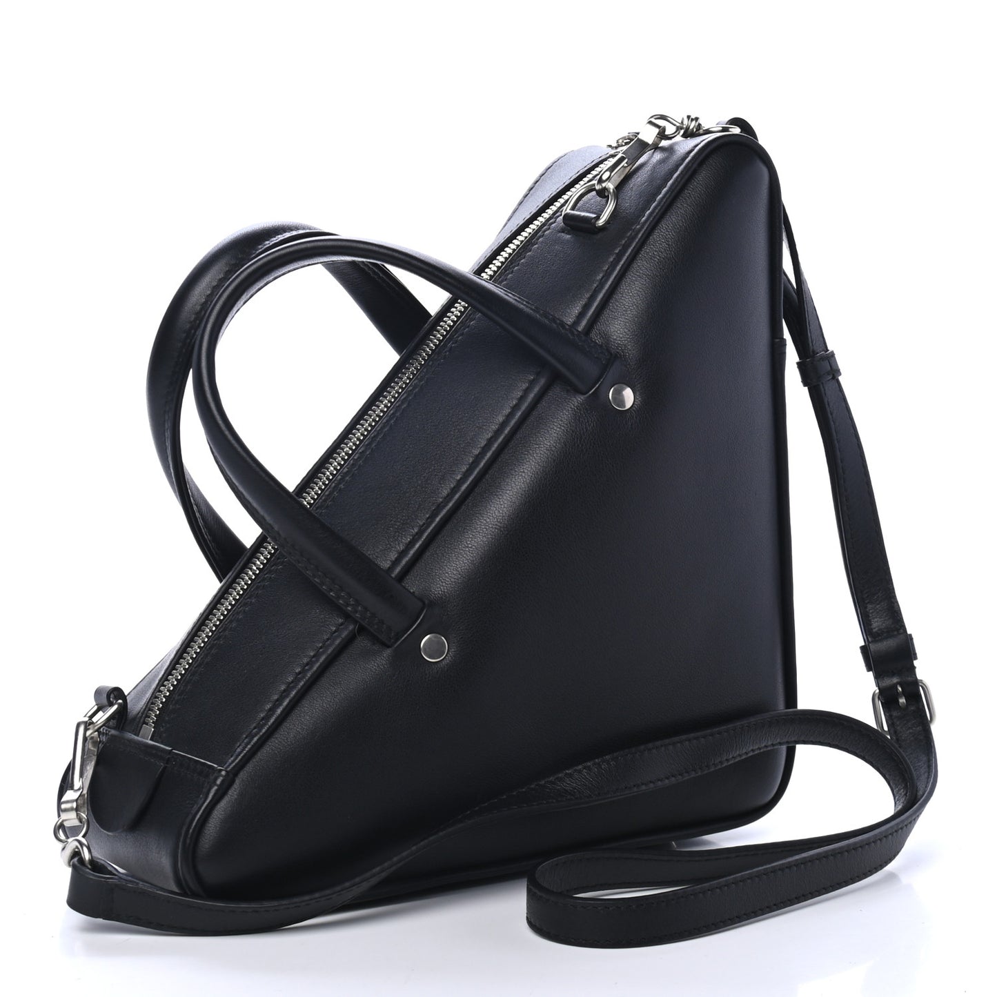 Calfskin S Triangle Duffle Black