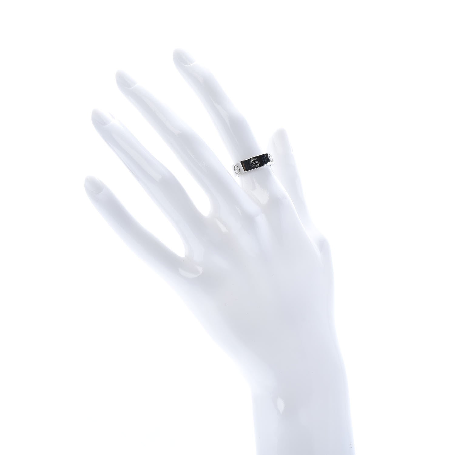 Cartier 18K White Gold 5.5mm LOVE Ring 50 5.25 2 of 4