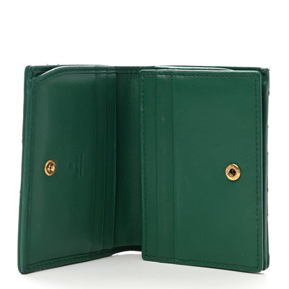 Gucci Calfskin Matelasse GG Marmont Card Case Wallet Emerald 5 of 8