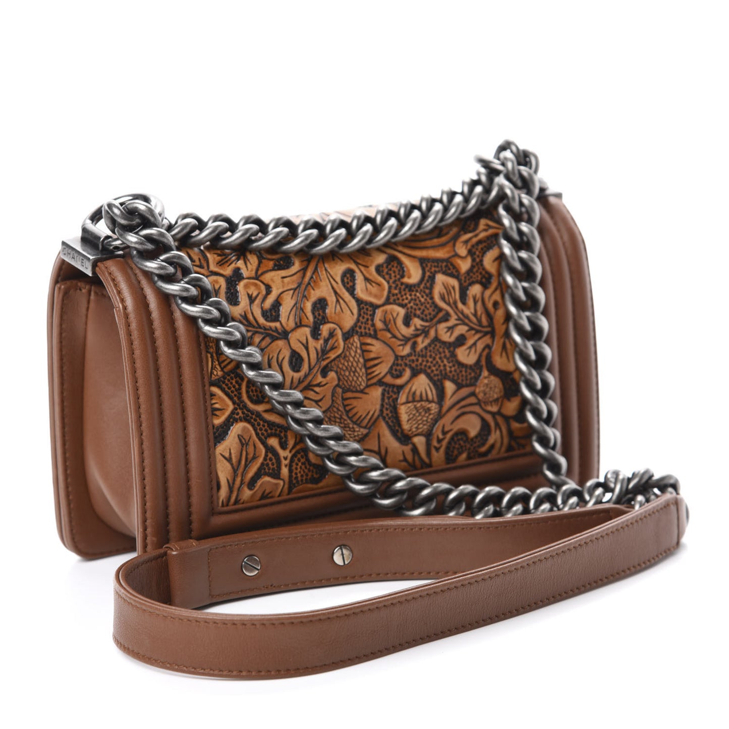 Calfskin Embossed Small Cordoba Boy Flap Brown