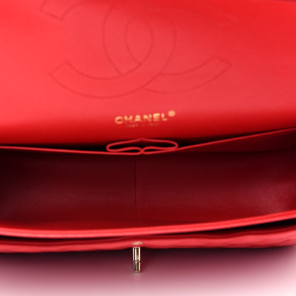 Chanel Caviar Quilted Jumbo Double Flap Red 5 of 11