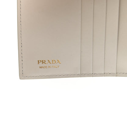 Prada Saffiano Small Triangle Wallet White 6 of 6