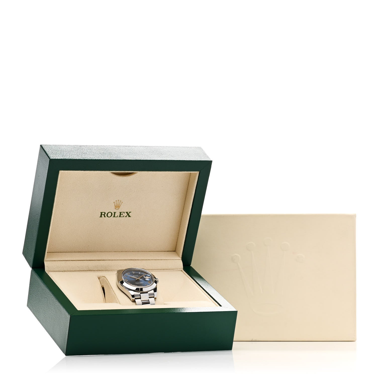 Rolex Stainless Steel 41mm Oyster Perpetual Datejust II Watch Blue Roman 116300 5 of 5
