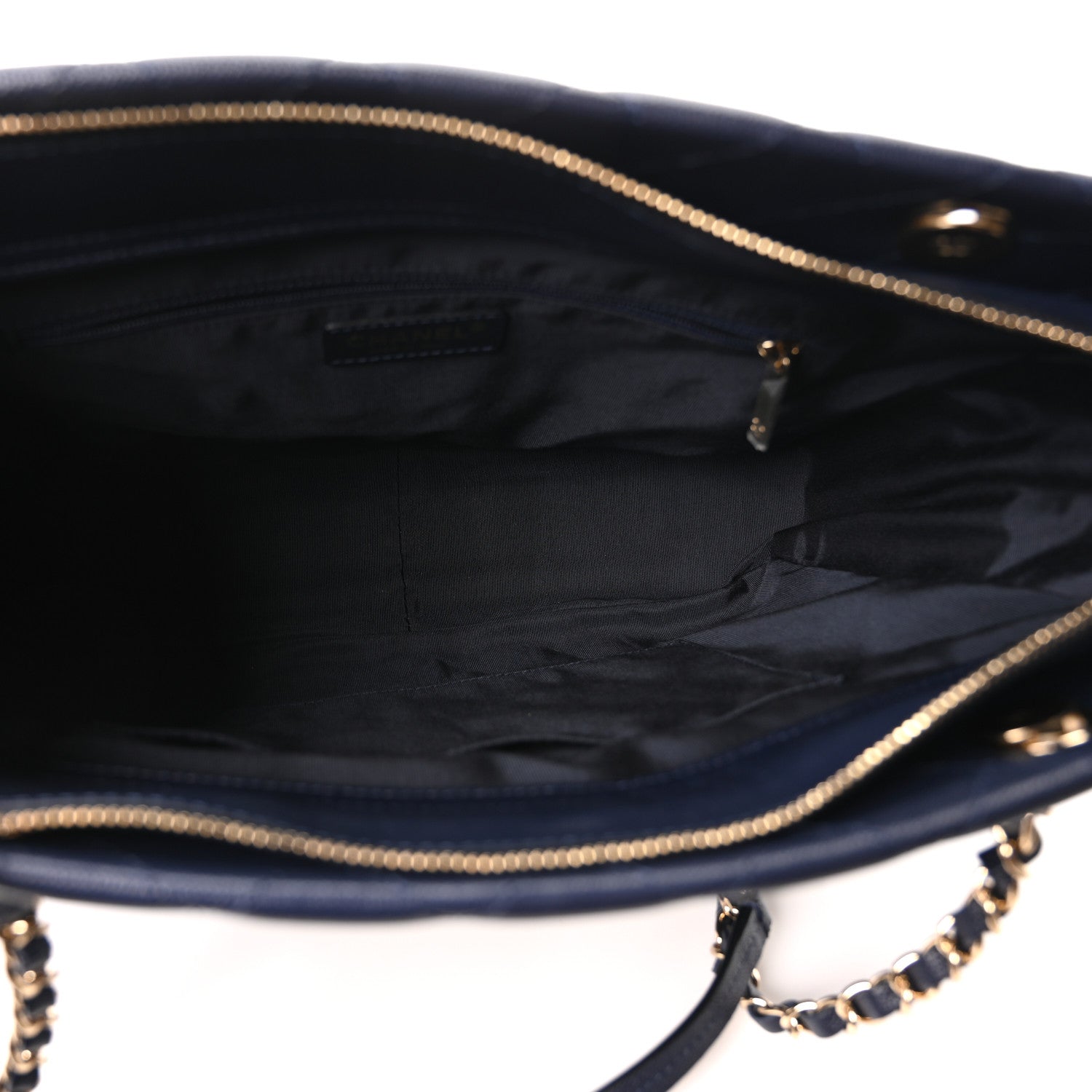 Chanel Caviar Quilted Rolled Up Tote Navy 5 of 10