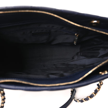 Chanel Caviar Quilted Rolled Up Tote Navy 5 of 10