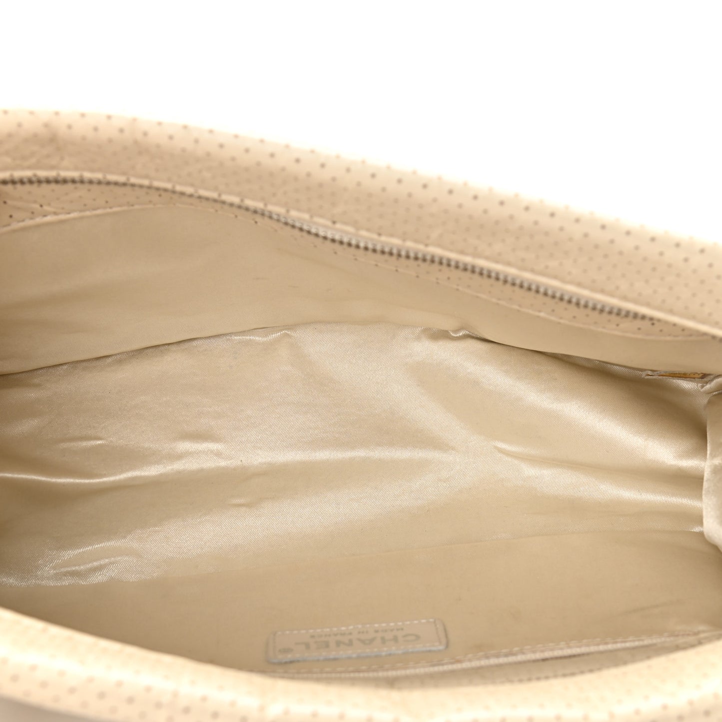 Calfskin Perforated 50's Satchel Beige