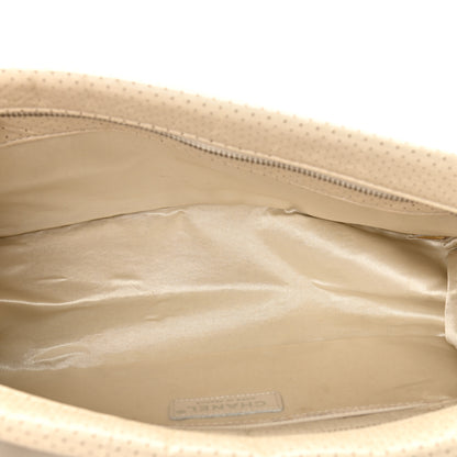 Chanel Calfskin Perforated 50's Satchel Beige 4 of 9