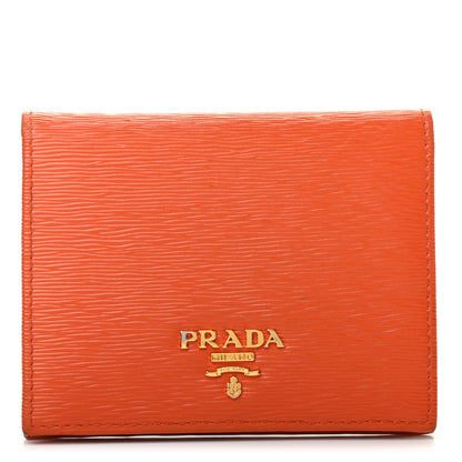 Prada Vitello Move Bifold Wallet Papaya 1 of 10