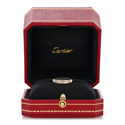 Cartier 18K White Gold 3.5mm LOVE Wedding Band Ring 50 5.25 5 of 5