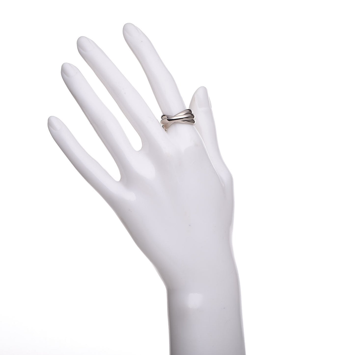 18K White Gold Classic Trinity Ring 55 7.25