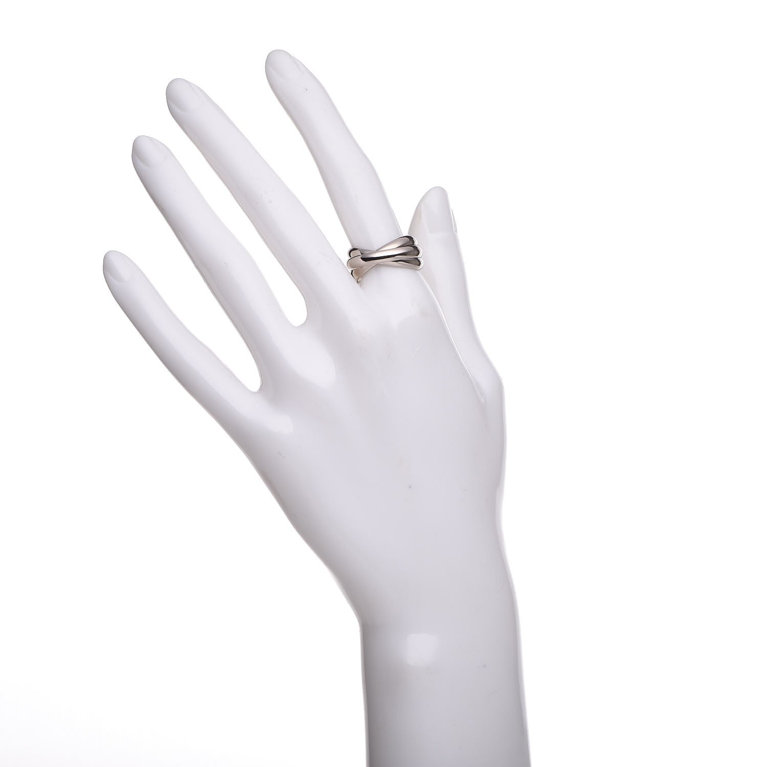 Cartier 18K White Gold Classic Trinity Ring 55 7.25 2 of 4