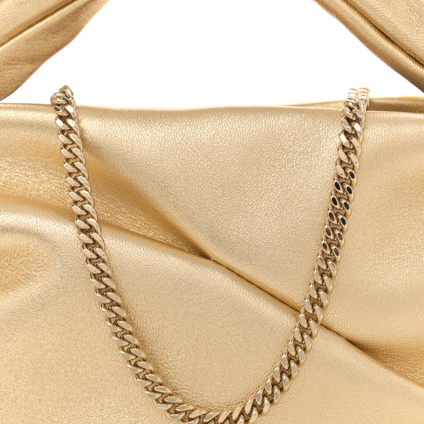 Metallic Lambskin Bonny Shoulder Bag Gold