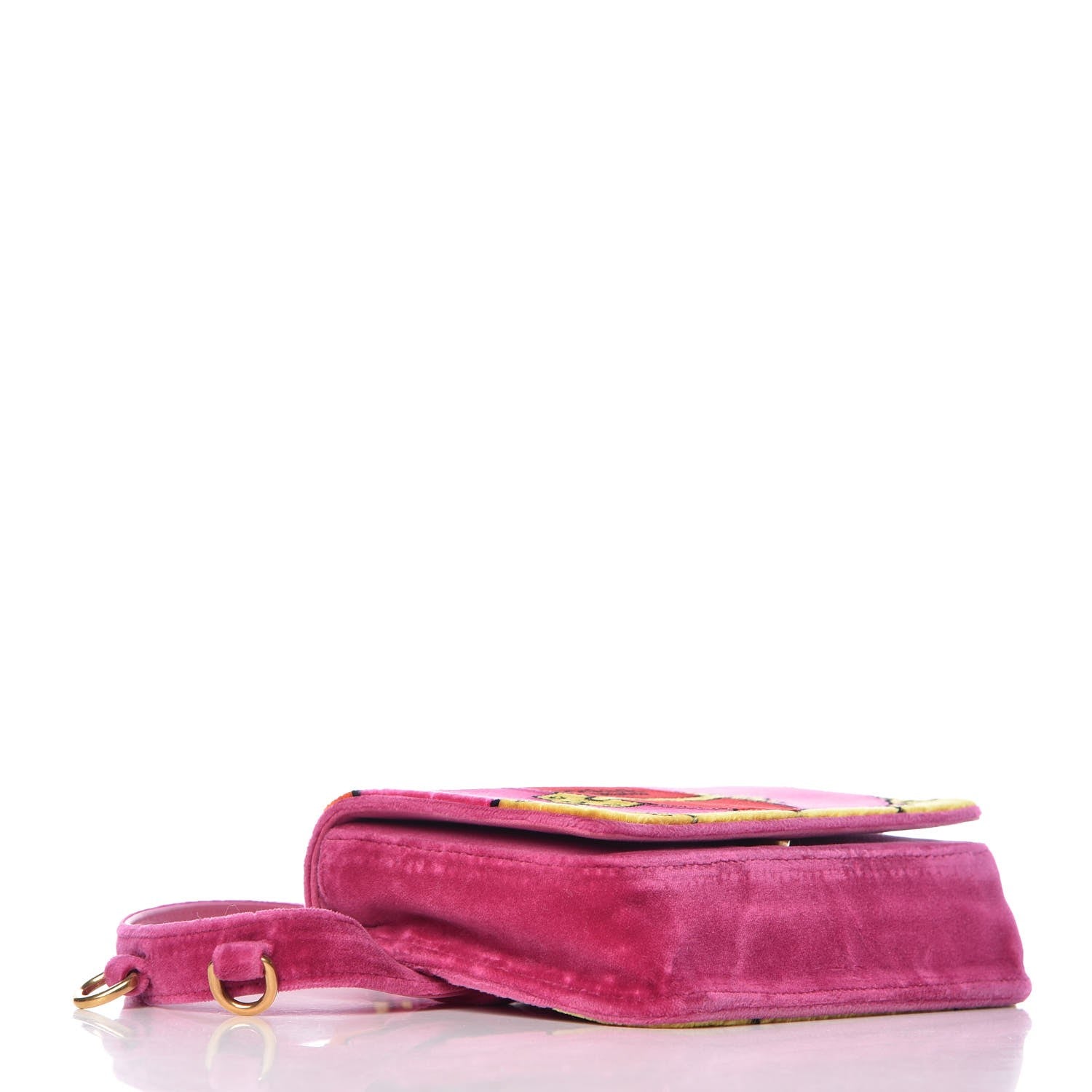 Prada Velluto Ricamo Cahier Belt Bag Fuxia 6 of 14