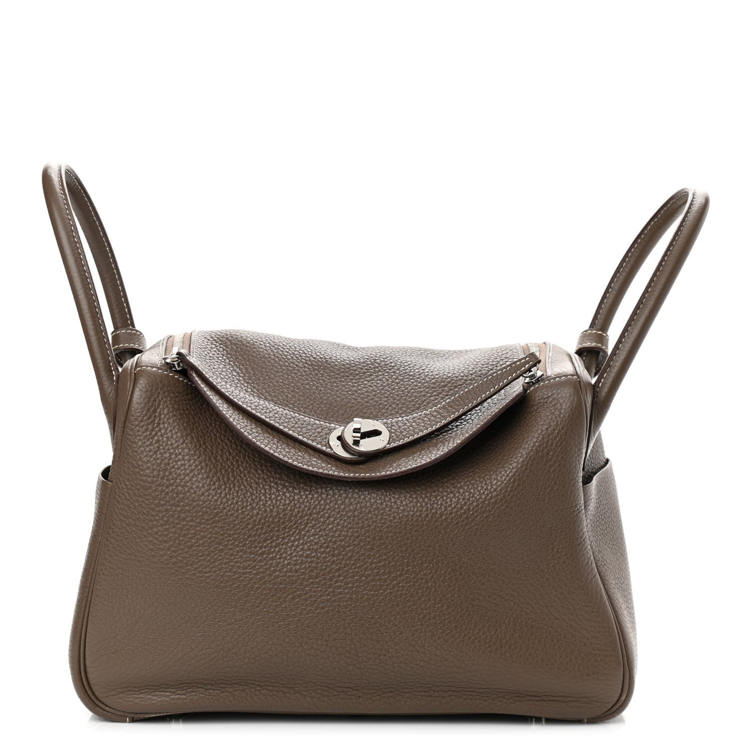 Hermes Taurillon Clemence Lindy 30 Etoupe 1 of 18
