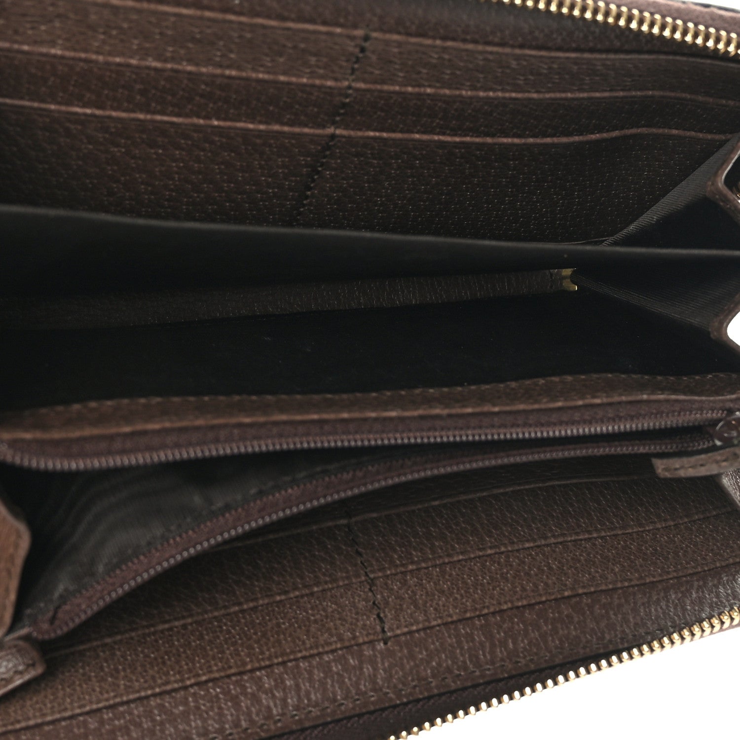 Gucci GG Supreme Monogram Web Ophidia Zip Around Wallet Brown 5 of 7