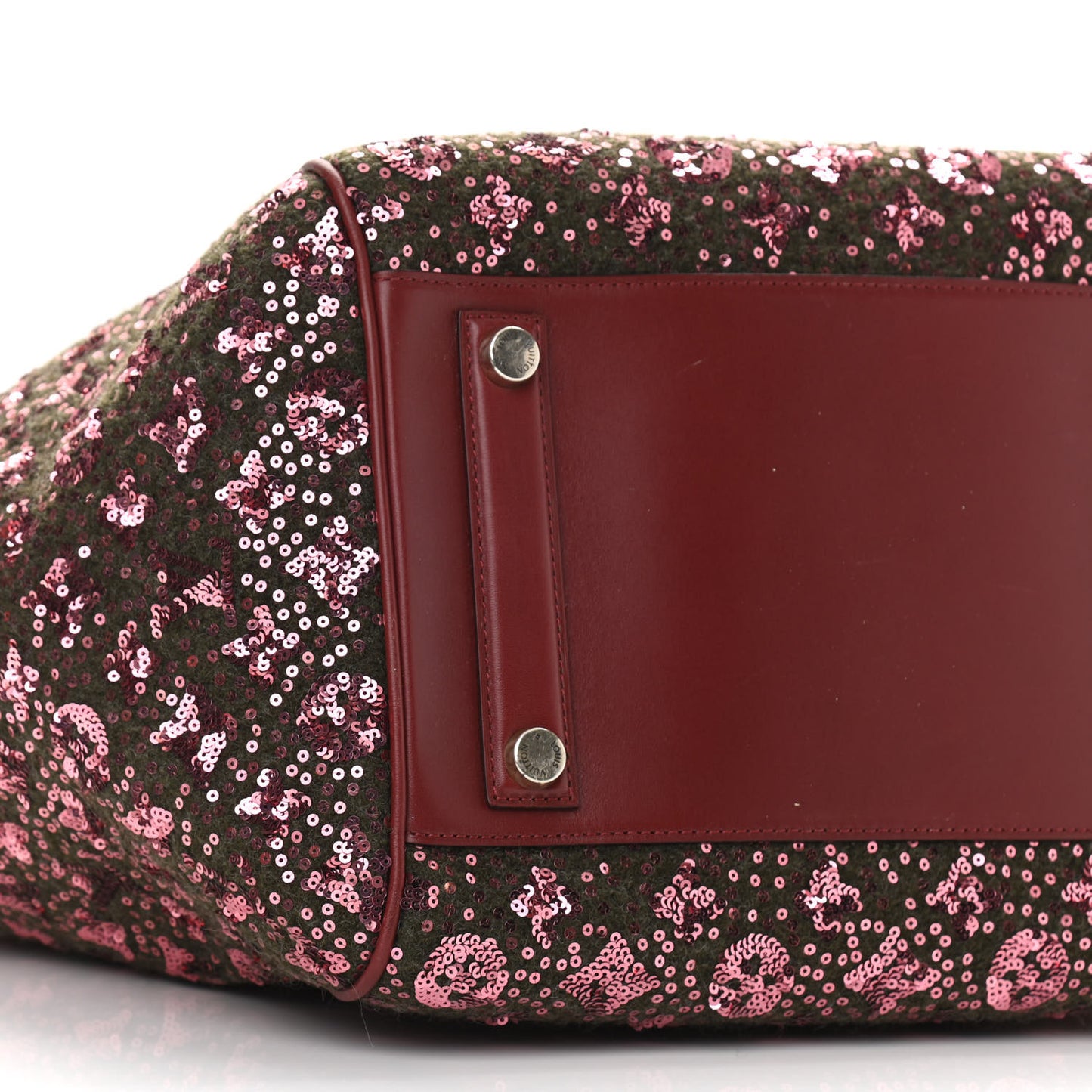 Sequin Monogram Sunshine Express North South Burgundy