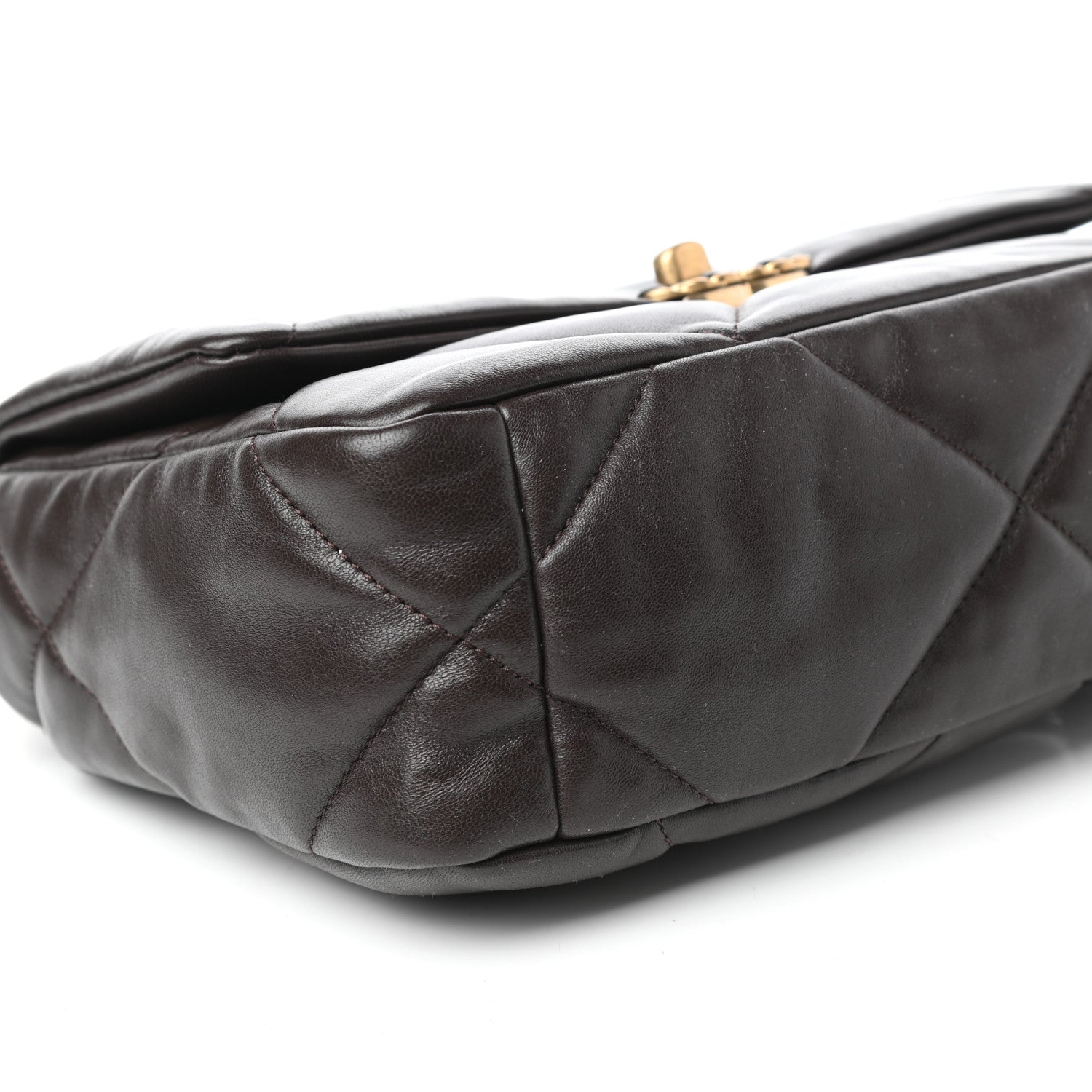 Chanel Lambskin Quilted Medium Chanel 19 Flap Dark Brown 8 of 9