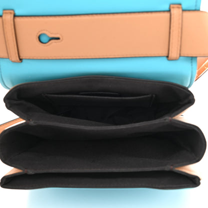 Fendi Shiny Nappa Small ID Shoulder Bag Beige Turquoise 6 of 9