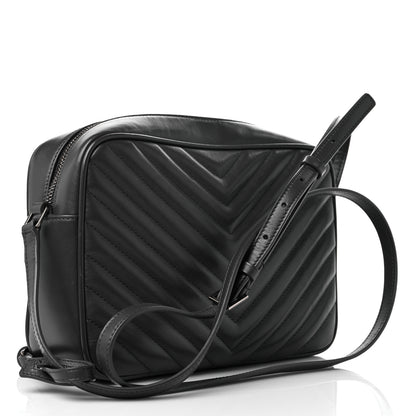 Saint Laurent Calfskin Matelasse Monogram Lou Camera Bag Asphalt 3 of 9