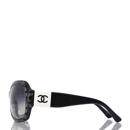 Chanel Acetate CC Lace Effect Sunglasses 5146 Black White 3 of 7