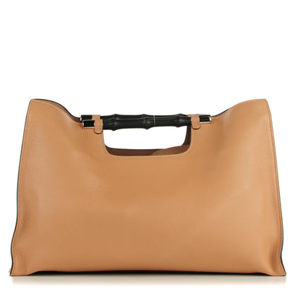 Gucci Calfskin Medium Bamboo Daily Shopper Camelia 1 of 5
