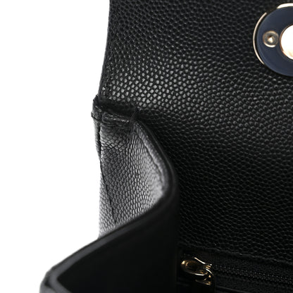 Chanel Caviar Quilted Medium Retro Twist Top Handle Flap Black 11 of 14
