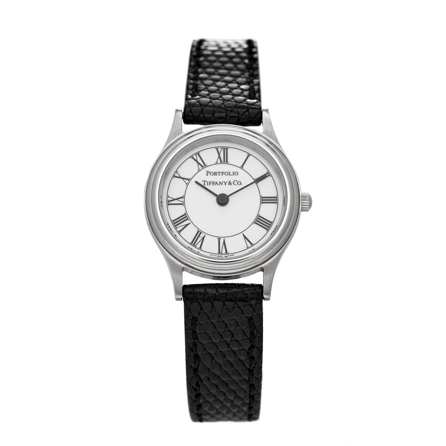 Tiffany Stainless Steel Lizard 24mm Portfolio Quartz Watch 1 of 5