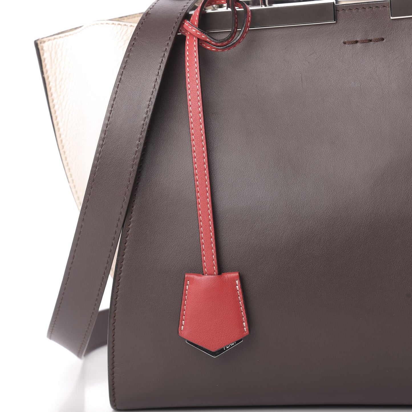 Calfskin Petite 3Jours Tote Marrone Camelia Ice