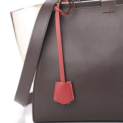 Fendi Calfskin Petite 3Jours Tote Marrone Camelia Ice 14 of 14