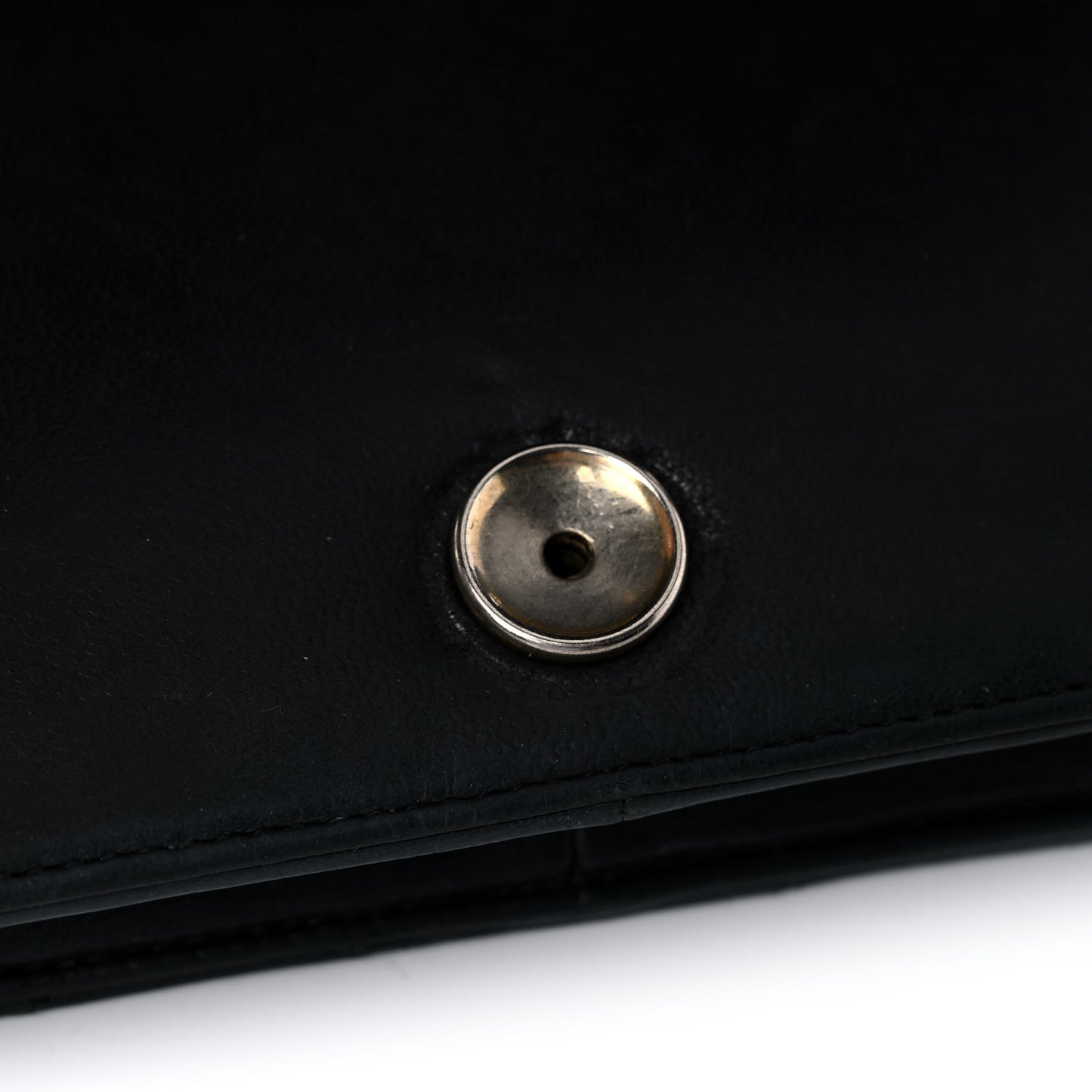 Lambskin Quilted Wallet On Chain WOC Black